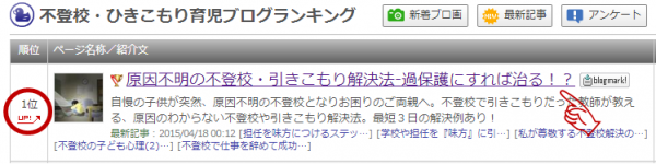 人気ブログランキング不登校部門で1位達成！